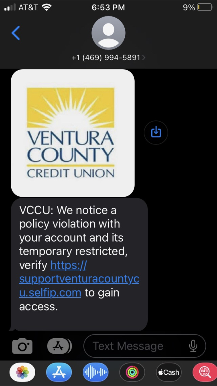 Text Scam ex 1