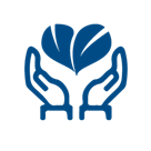 Giving Back open hands holding heart icon